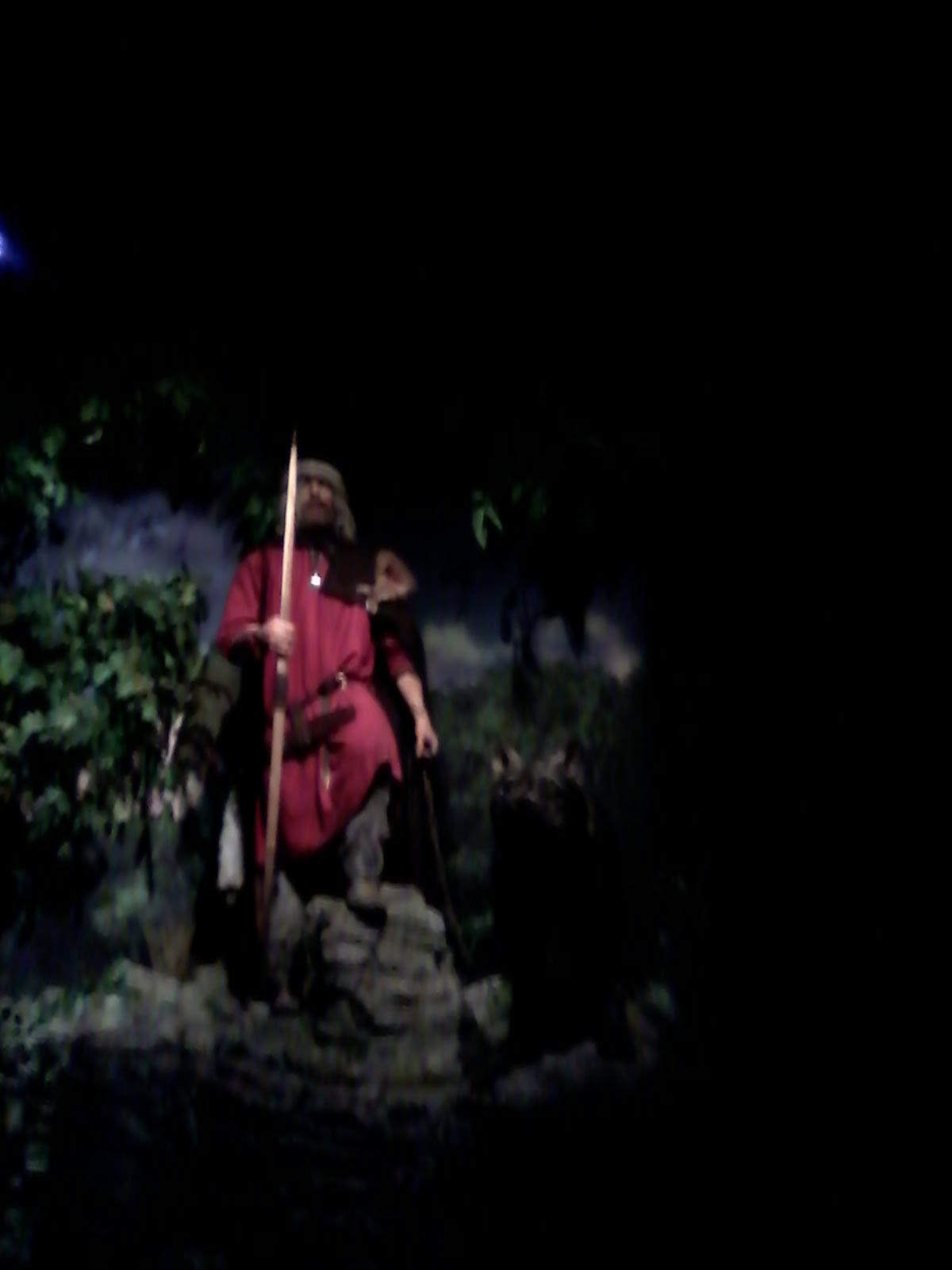Jorvik spear spear guy and dog