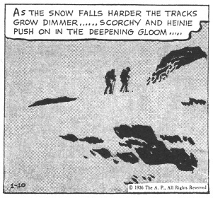 panel from Scorchy Smith by Noel Sickles